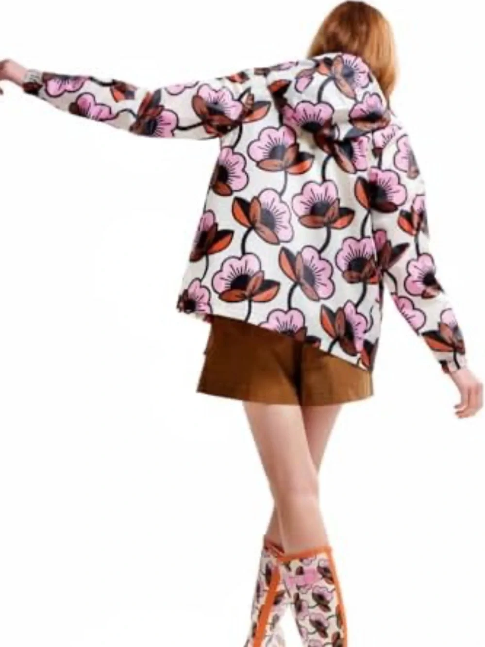 Orla Kiely lightweight hooded